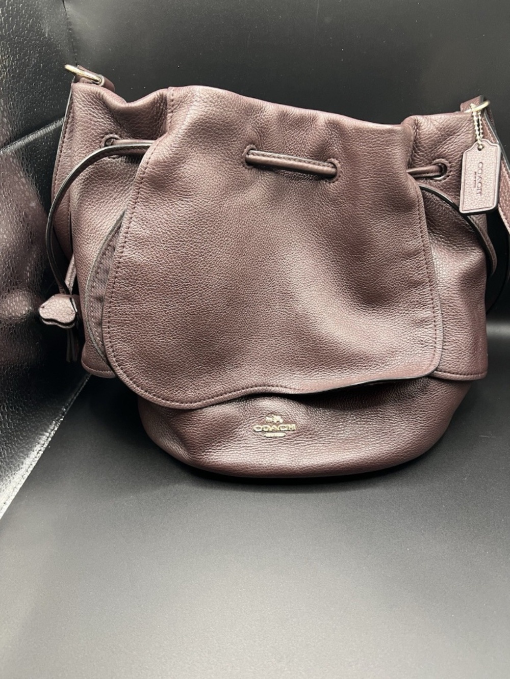 Coach Women’s Leather Petal Bag, Pebble Leather Shoulder/Crossbody F11807 Brown